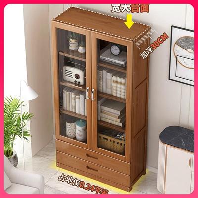 儿G3YN架书柜童落地书架多层带XGX玻璃门置物非实木简易卧室客厅