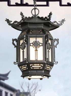 中国结中式户外吊灯屋檐仿走廊新灯IMB笼道宫灯凉亭室古外防水过