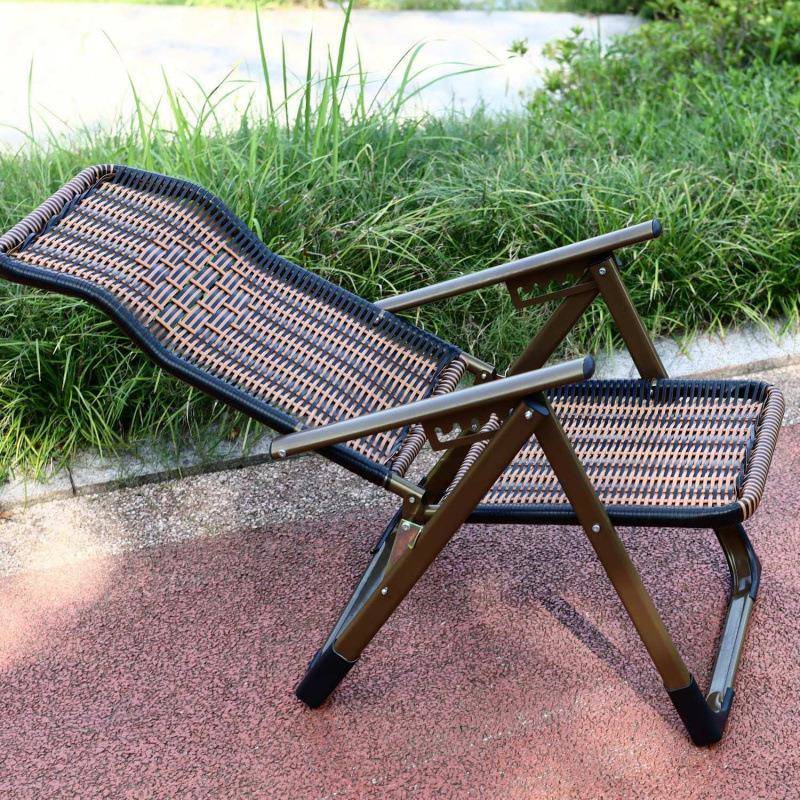 藤编躺折叠人午休靠背椅家单人藤椅阳台休闲老用阳台椅WJJ可椅躺