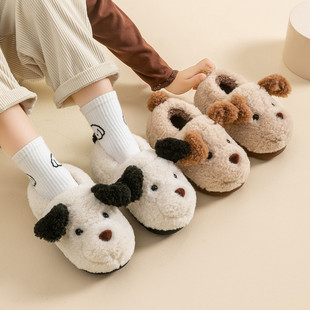 室内家居保暖防滑底 儿童女童包跟加厚棉拖鞋 冬季 亲子款