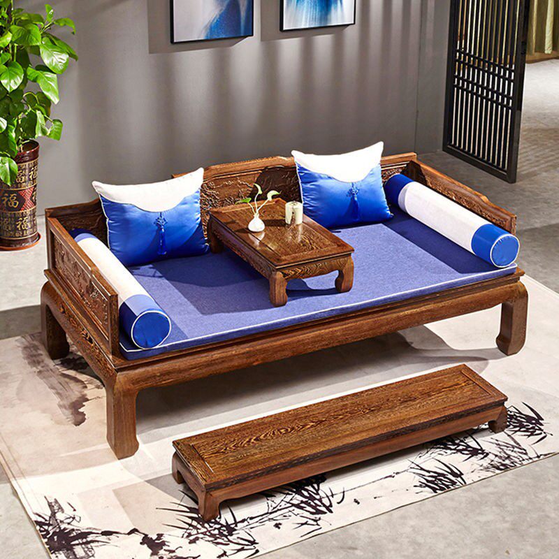 国标红木罗汉床鸡翅木家具中式罗汉榻实木沙发床纯原木客厅家具