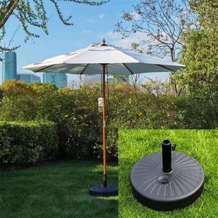 现货速发可批户外沙滩手动直杆遮庭院伞露台岗亭摇手铁杆广告中柱