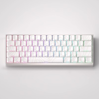 等高线侧刻透光键帽PBT热升华工艺原厂高度132键Wooting/mu68pro