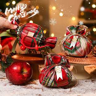 圣诞礼物袋苹果包装袋圣诞节平安夜礼品袋子装饰2025新款手提袋子