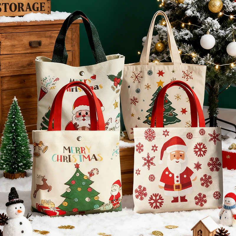 圣诞礼物袋平安夜苹果礼盒伴手礼品袋圣诞节包装盒2025新款手提袋