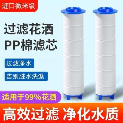 过滤花洒滤芯可替换pp棉内置通用净水除氯去杂质自来水过滤器专用