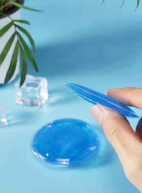 PVC冷热袋圆形冰包凝胶冰袋PVC蓝色冷热敷循环使用保冷袋