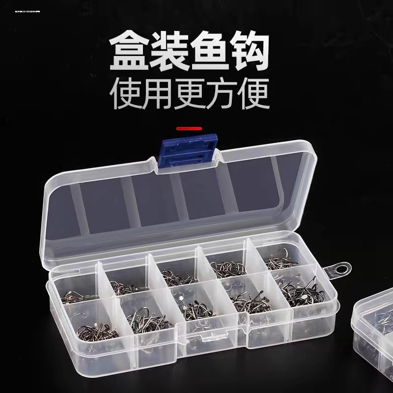 管付伊豆歪嘴鱼钩散装有倒刺野钓带圈长