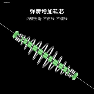 塑芯钓鲢鳙弹簧笼手竿海杆上饵料托饵器线组散炮爆炸钩渔具小配件