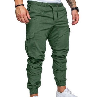 Multi pocket workwear pant leg binding pants多口袋长裤束脚裤