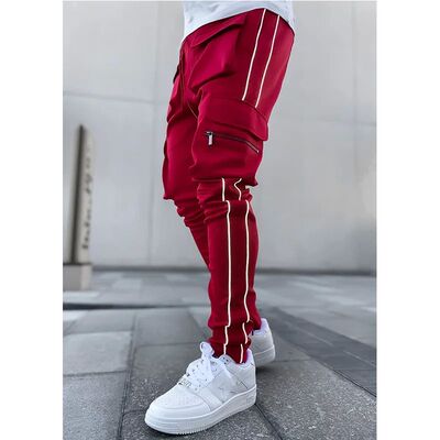Multi pocket small footed workwear pants多口袋小脚工装长裤男