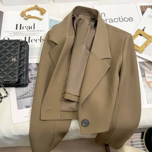 Long sleeved loose fitting suit jacket women长袖宽松西服外套