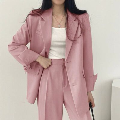 Vintage jacket top trouser two-piece set外套上衣西裤两件套装