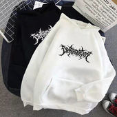 Loose sweatshir宽松字母加绒连帽卫衣男女 jacket letter hoodie