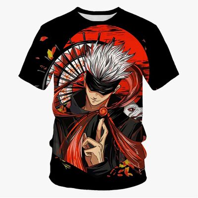 3D digital printed round neck T-shirt man3D数码印花圆领T恤男