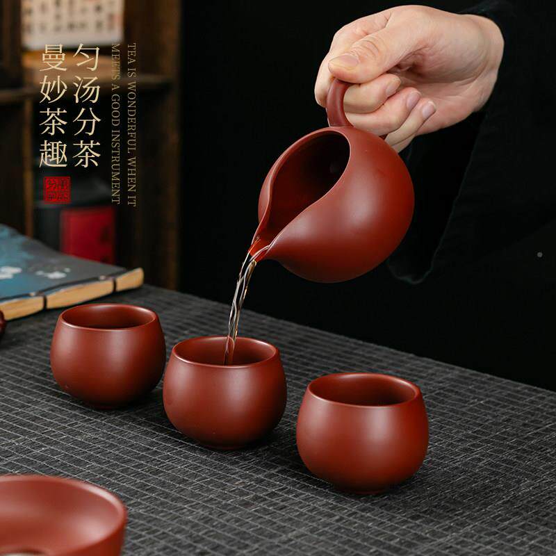 杰晟功茶茶具紫砂朱泥公道大号茶海滤器EBN套装配件夫茶漏杯分茶