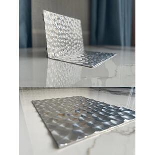 谷美20250311唧金属工凹吧凸艺术纹立体肌理铝锤板装饰材料加工定