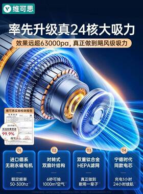 车载吸尘器车用型大70338力吸力手持小无线超强用吸家汽车专用车