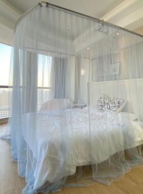 穿杆不锈钢XH75383高U地型缩A类蚊帐支架落家用级新伸款卧室床幔