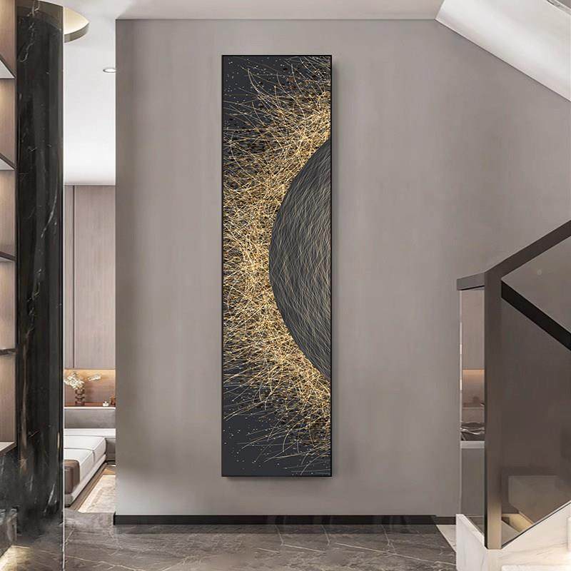 窄长条现代轻黑灰SUI色装饰画入户玄关挂画奢背景墙象抽廊走过道,家居饰品,现代装饰画,淘宝优惠券,粉丝福利购,淘宝优惠卷