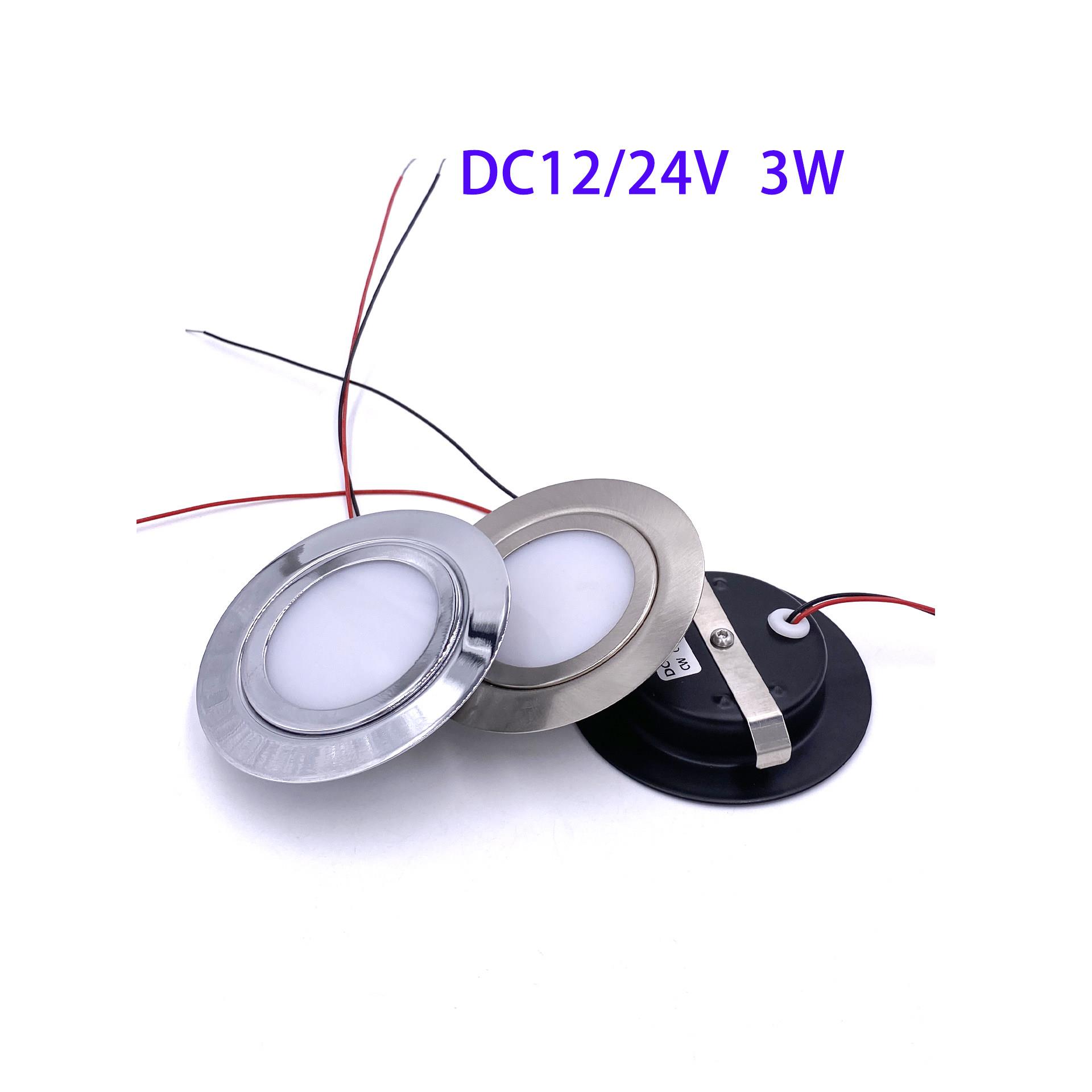 V高端不锈钢防水嵌入式122M你4V3W迷超薄厨房厨柜筒灯射灯开MINI3