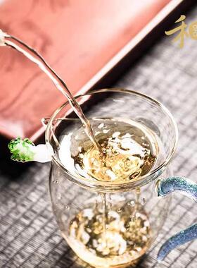 【禾器方店JVQ】禾器茶漏滤茶叶器奉茶不官锈珠钢过滤玻璃滤茶器