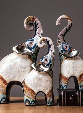 北居欧轻奢高档大象SHBB1220桌面摆件客厅迁酒柜关装饰品办公室玄