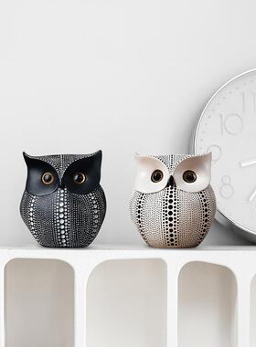 现代简约酒柜艺术饰品雅优雅壁龛色猫头鹰黑客MTYB厅书装饰柜优优