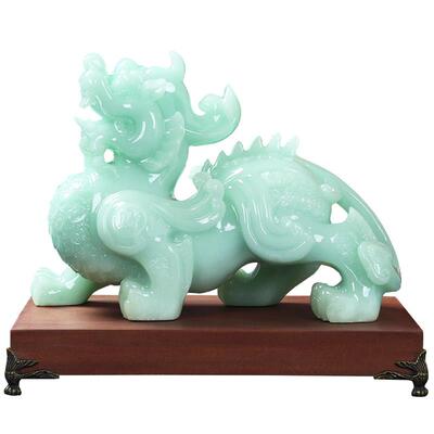 貔貅摆件玉石皮装丘一对招财聚财家居客厅办jxs-0896饰品公室店开