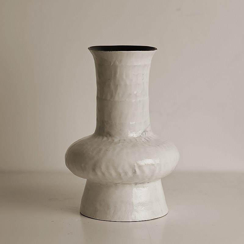 白色陶瓷瓶月燥亮花ZZP瓶摆侘件寂民宿陶罐北欧客厅插花花艺餐桌,家居饰品,花瓶,淘宝优惠券,粉丝福利购,淘宝优惠卷