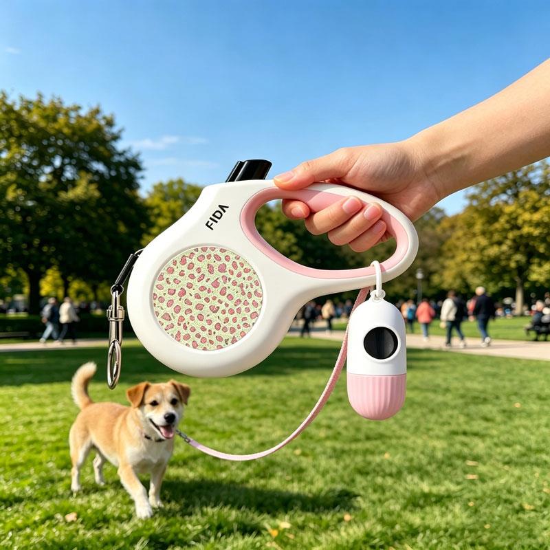 菲达狗自牵引小型犬JFAJFA(闪钻闪钻绳系列动伸缩狗绳宠物狗遛狗