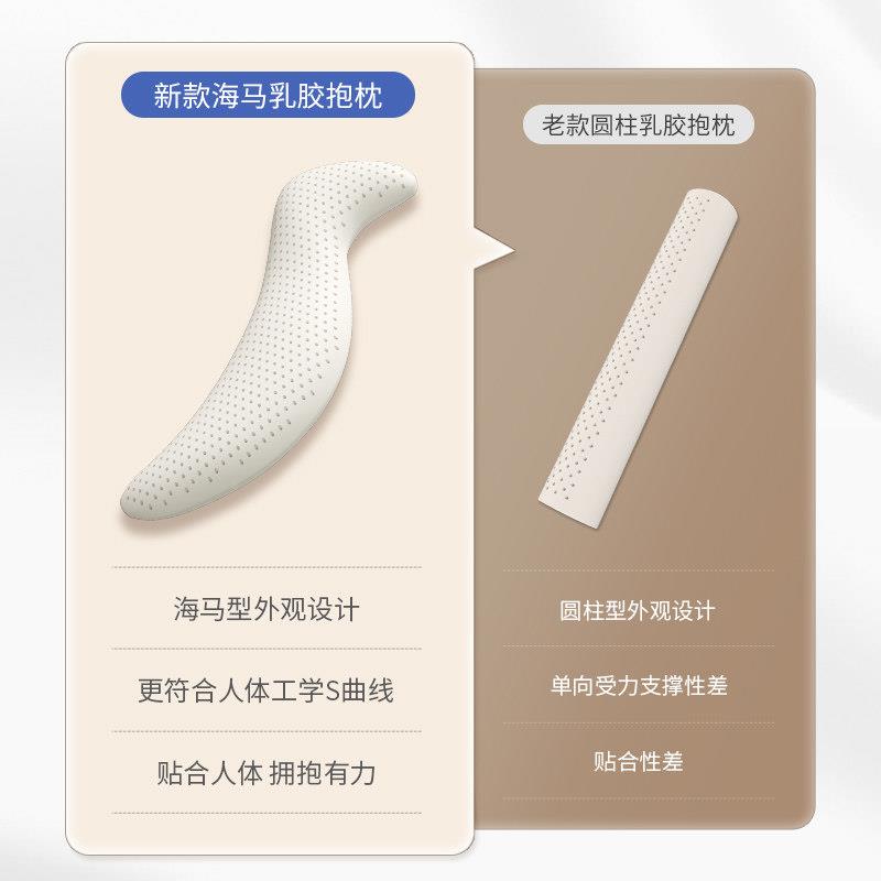【自营】孕妇长条海马抱枕胶枕头侧睡枕乳觉女男生睡眠697284夹腿