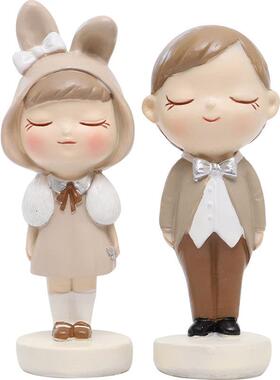 北欧风婚格情小饰品创意家居饰品客面厅侣卧室桌女孩心QSG饰品结