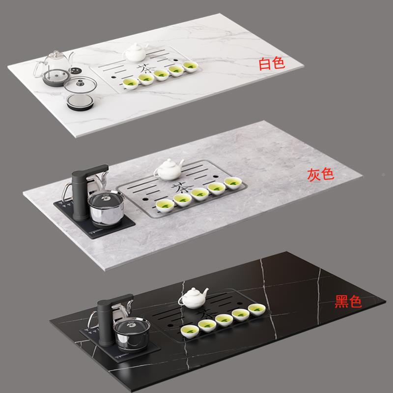 火烧石夫茶几茶台一体简约代现办公茶室沙发功岩板茶桌功夫几GWR