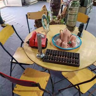 民俗怀旧老物件BZH780年代0话机算盘桌椅覆古收藏电摆件装道饰具