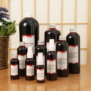 跨境万圣节假血浆喷雾恶搞道具仿真化妆吸血鬼僵尸搞怪人造血浆