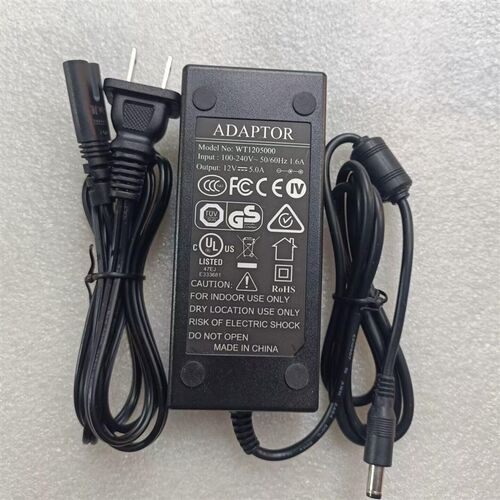 文通12V5A 电源适配器WT1205000电源供应器插头5.5*2.1MM