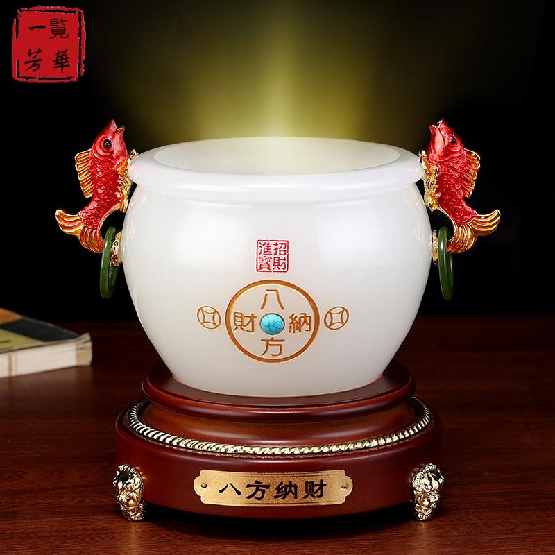 LO.GULEYA聚宝盆摆件家居饰品招财公司店铺开业礼品定制客厅玄关