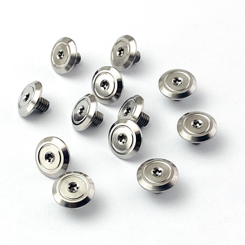 T8梅花平头螺丝钉 钛刀柄主轴螺丝折叠刀配件DIY钛合金刀配件螺丝