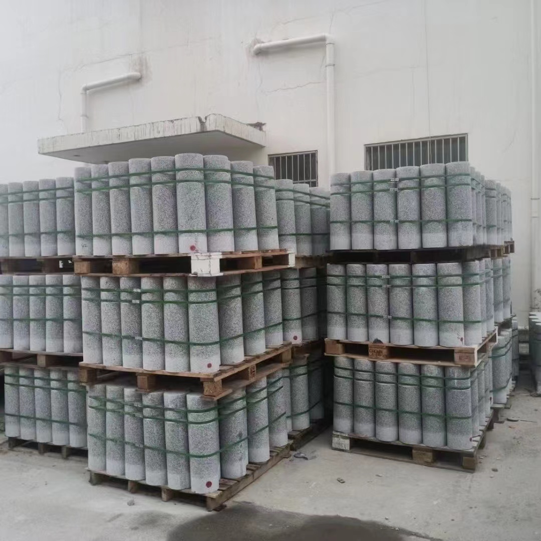 湖北挡车石柱桩圆柱墩子防撞大理石阻车拦车挡路石头球路障花岗岩