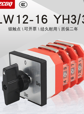 LW12-16 YH3/3三相电压表转换测量LW12-16/9.6912.3万能转换开关
