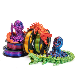 SUNSENKJ3D打印耗材PLA丝绸双色炫彩PLA耗材1.75mm渐变耗材1KG