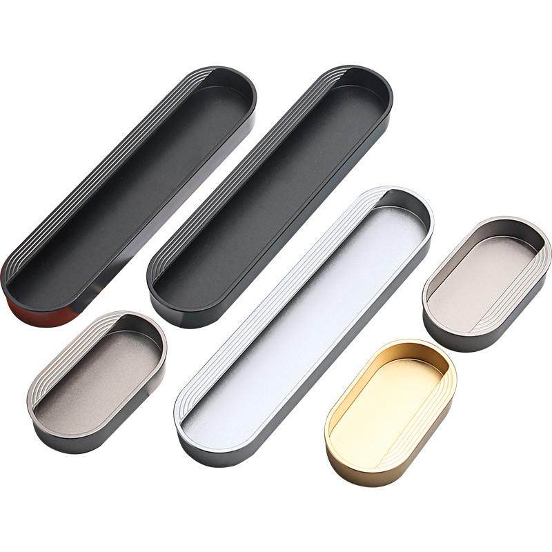 椭圆形内嵌拉手灰色/金色抽屉衣柜门内嵌式隐形拉手把嵌入式,基础建材,小拉手,淘宝优惠券,粉丝福利购,淘宝优惠卷