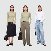 笼分割百搭显瘦打底衫 Sue.M 袖 T恤26春新款 解构设计天丝羊毛长袖