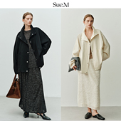 外套25秋 Sue.M 轻薄小立领蝙蝠袖 抗皱斜纹极简挺阔立领A型短风衣