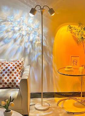 双头水波纹氛围灯网红日落台落地灯客灯落厅直播间82658背景灯夕