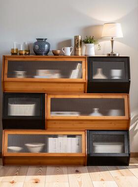 理多功盖可叠加杂物收纳FGU盒储物整能箱家用收有纳柜储物箱床头