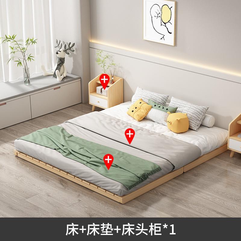 yh房u实木898架现代简约出租榻榻硬床板双人米1床.8米单人1米折叠