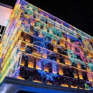 大型墙灯饰画设计饰制作安装售天幕KXN亮化动态灯饰体画楼梯灯后