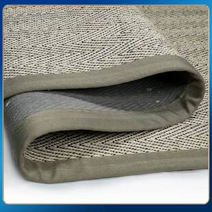 剑麻边地毯黄麻羊毛鱼骨纹卷毯鱼骨锁布包边日式中式手卧工室地毯